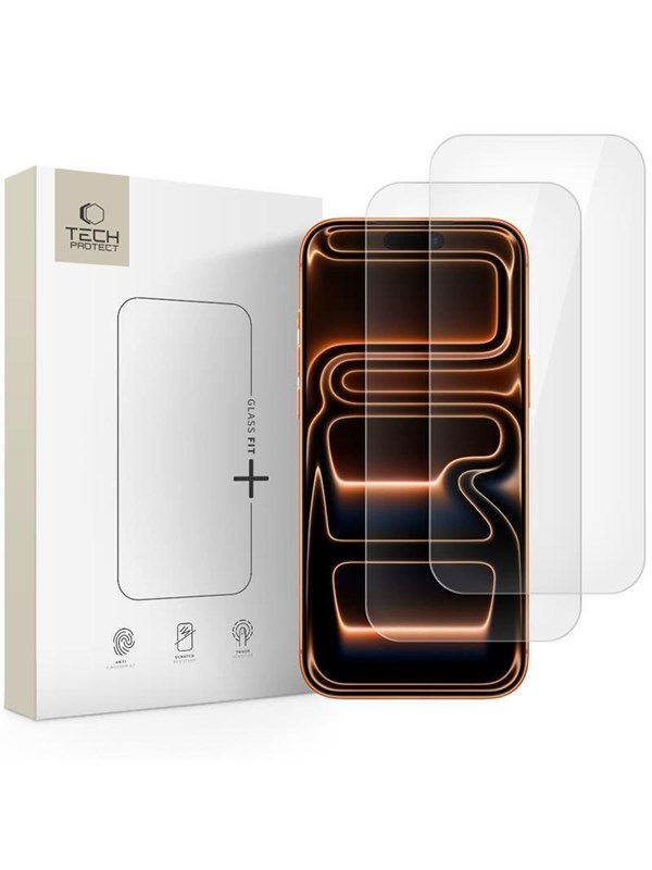 Tech-Protect Glass Fit+ 2-pack Tempered Glass for iPhone 16 Pro Max / 17 Pro Max - Clear
