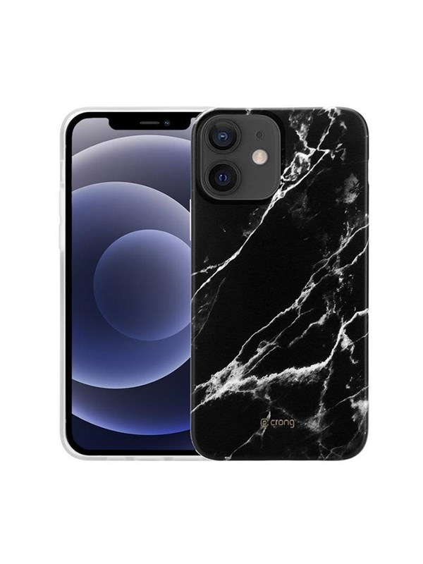 CRONG Marble Case - iPhone 12 Mini Case - Black
