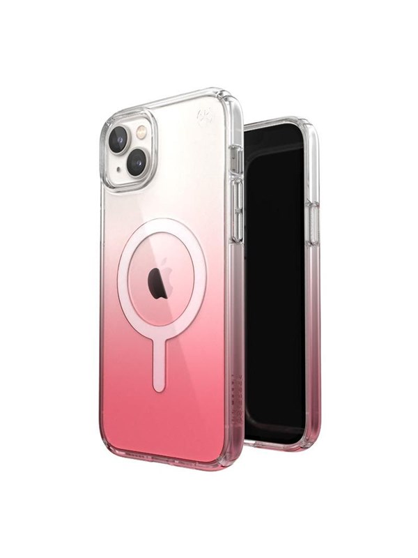 Speck hoesje geschikt voor Apple iPhone 15 Plus en iPhone 14 Plus - Kristalhelder - MagSafe - Valbescherming tot 4 meter - Microban Antibacterieel - Presidio Perfect Clear lijn - Roze