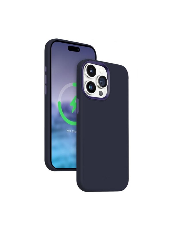 CRONG Color Cover LUX Magnetic - iPhone 15 Pro MagSafe Case - Navy Blue