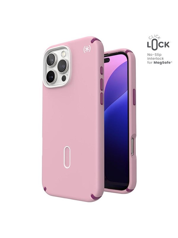 Speck hoesje geschikt voor Apple iPhone 16 Pro Max - Slank - Ultieme Bescherming - Luxe Soft-touch Afwerking - Valbescherming gecertificeerd tot 4 meter - Microban Antibacterieel - Presidio2 Pro lijn - Roze