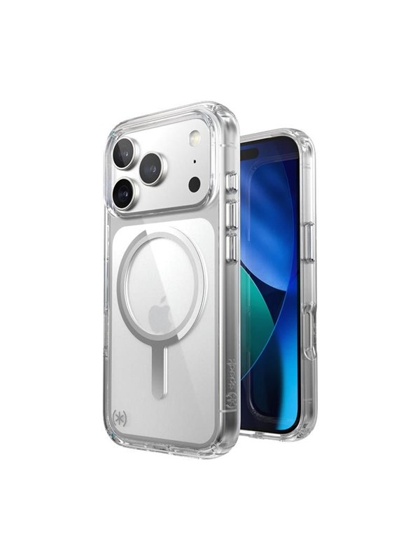 Speck hoesje geschikt voor Apple iPhone 17 Pro - Slank - Kristalhelder - Valbescherming gecertificeerd tot 4 meter - Microban Antibacterieel - Presidio Perfect Clear lijn - Transparant