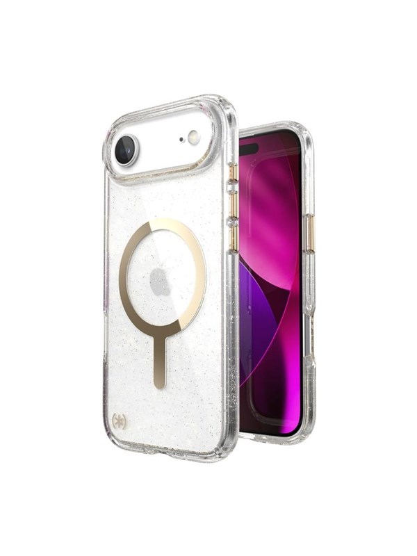Speck Presidio Lux MagSafe - iPhone Air Case - Glitter / Gold Metallic