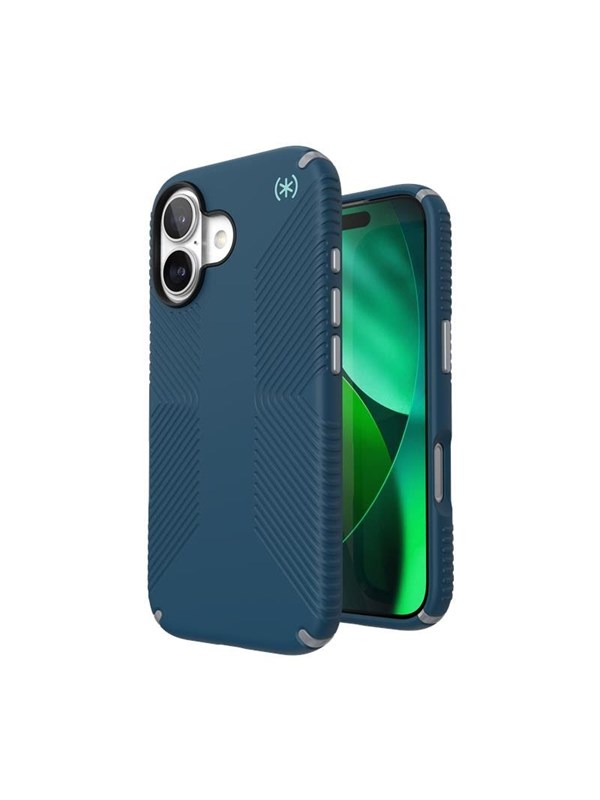 Speck hoesje geschikt voor Apple iPhone 17 - Ultieme Bescherming en Grip - Luxe Soft-touch Afwerking - Valbescherming gecertificeerd tot 4 meter - Microban Antibacterieel - Presidio2 Grip lijn - Blauw