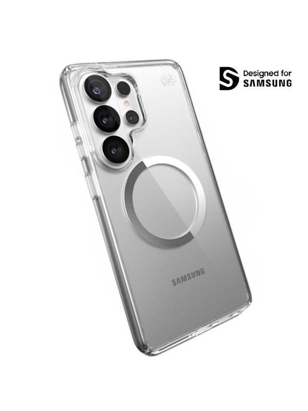 Speck Presidio Perfect-Clear Magnet - Samsung Galaxy S26 Ultra MagSafe Case - Clear/Clear/Silver