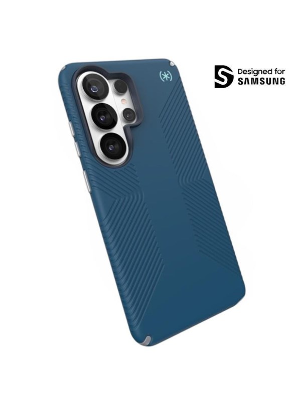 Speck hoesje geschikt voor Samsung Galaxy S26 Ultra - Ultieme Bescherming en Grip - Luxe Soft-touch Afwerking - Valbescherming gecertificeerd tot 4 meter - Microban Antibacterieel - Presidio2 Grip lijn - Blauw
