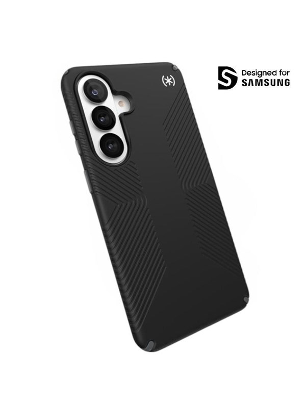 Speck hoesje geschikt voor Samsung Galaxy S26 Plus - Ultieme Bescherming en Grip - Luxe Soft-touch Afwerking - Valbescherming gecertificeerd tot 4 meter - Microban Antibacterieel - Presidio2 Grip lijn - Zwart