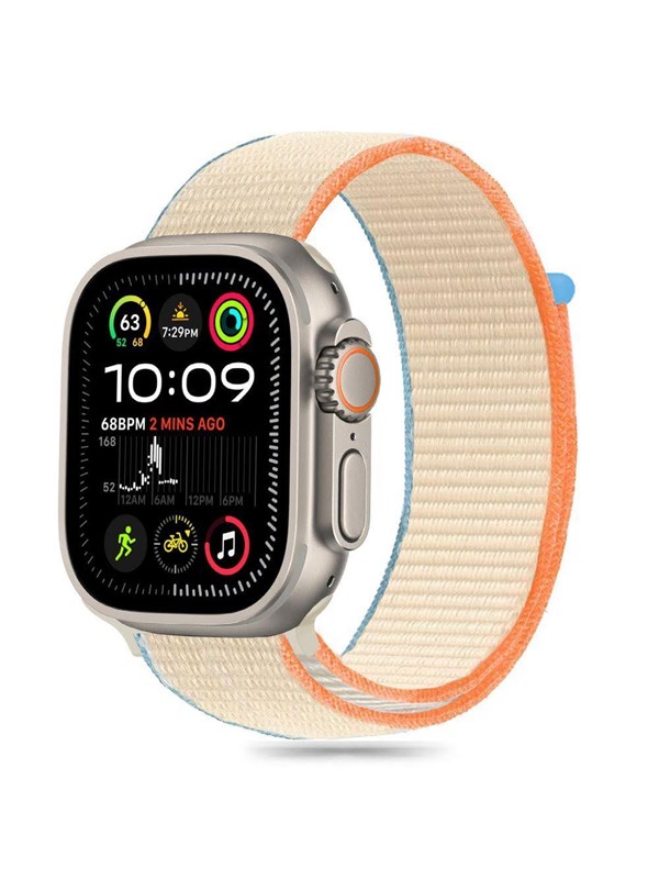 Tech-Protect Nylon Strap for Apple Watch 6 / 7 / 8 / 9 / 10 / SE / Ultra 1 / 2 (44 / 45 / 46 / 49 MM) - Beige