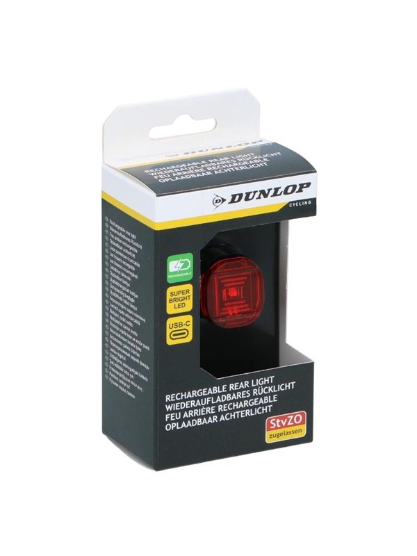 Dunlop - USB-C rechargeable LED rear bike light K-Mark