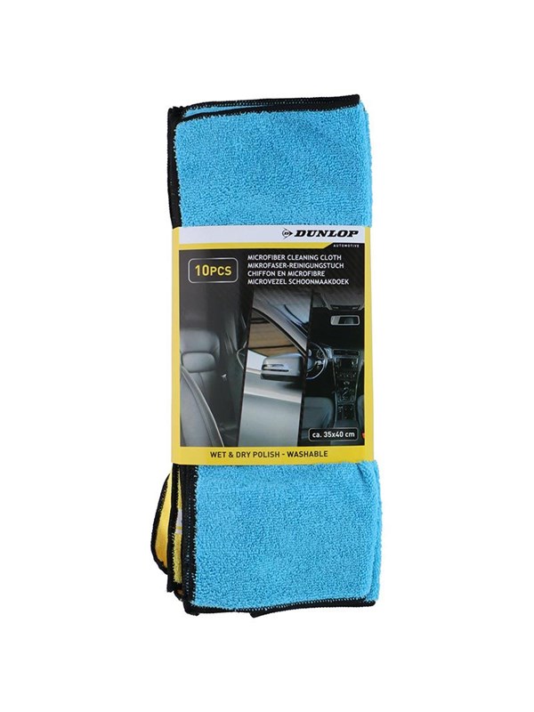Dunlop - Universal microfibre car cloths 35x40 cm 10 pcs.