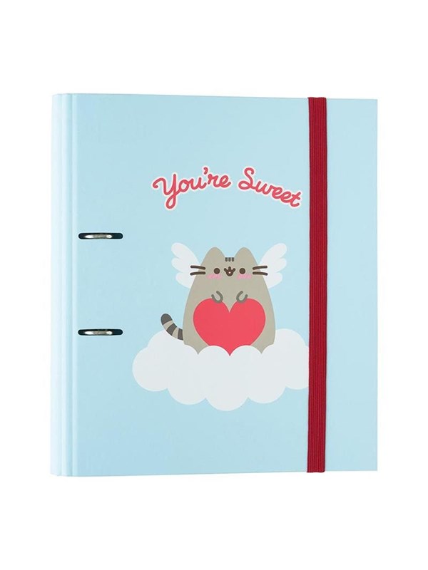 Pusheen - A4 binder from the Purrfect Love collection - 2 rings elastic band