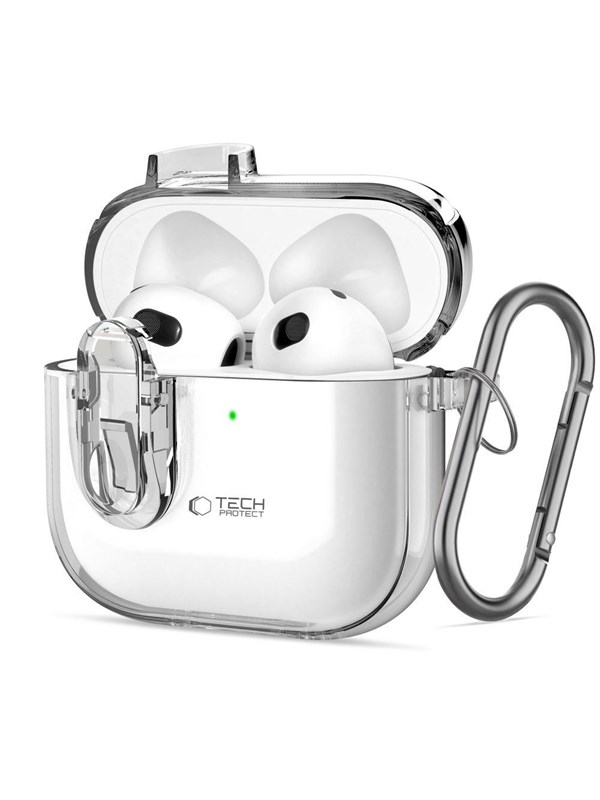 Tech-Protect Slim Hook Case for AirPods 4 - Clear