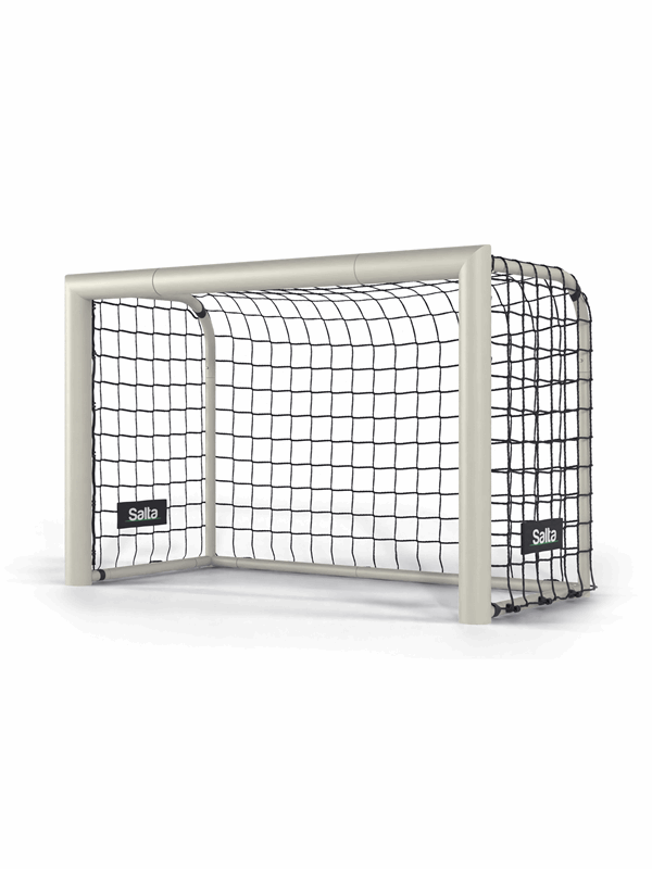 Salta Champion - Groot voetbaldoel - 120 x 80 x 60 cm - Voetbalgoal voor kinderen en volwassenen - Platina zilver - Voetbal training doel