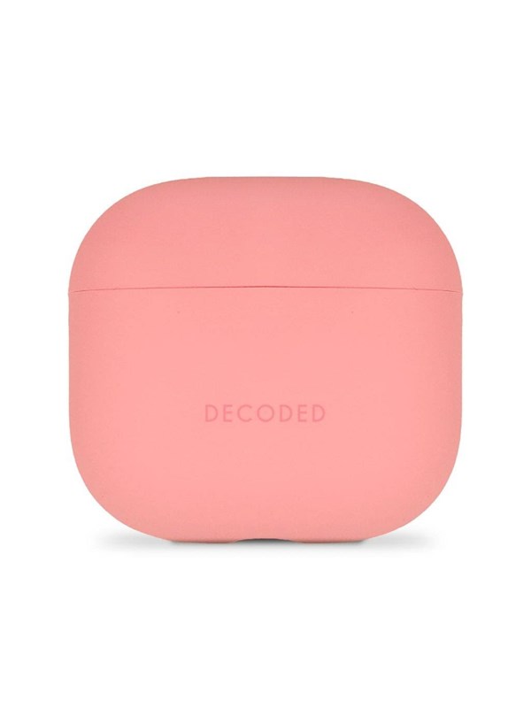 DECODED Siliconen AirPods Hoesje - Geschikt voor AirPods 4 - Soft Touch Silicone - Ondersteund Draadloos Opladen - Valbescherming - Roze