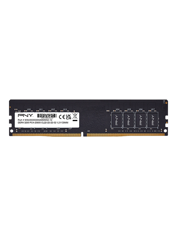 PNY Performance DDR4-3200 - 16GB - CL22 - Single Channel (1 pcs) - Zwart