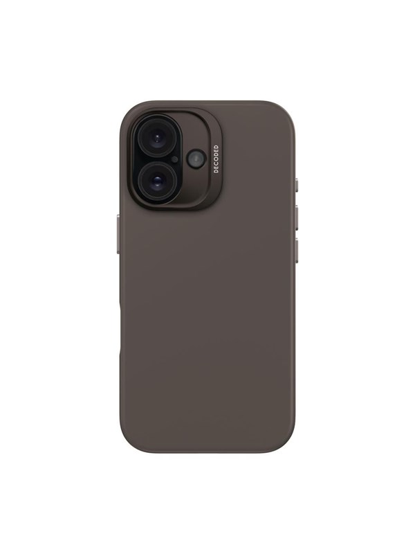 DECODED Siliconen Hoesje Geschikt voor iPhone 16 - Premium Soft-Touch Materiaal - Antibacteriële Coating - Geschikt voor MagSafe - Phantom Zwart