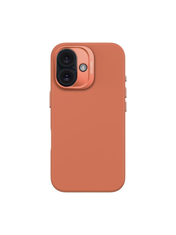 DECODED Siliconen Hoesje Geschikt voor iPhone 16 - Premium Soft-Touch Materiaal - Antibacteriële Coating - Geschikt voor MagSafe - Sand Stone Roze