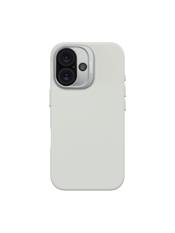 Decoded AntiMicrobial Silicone Backcover for iPhone 16 Stone Grey (Clay)