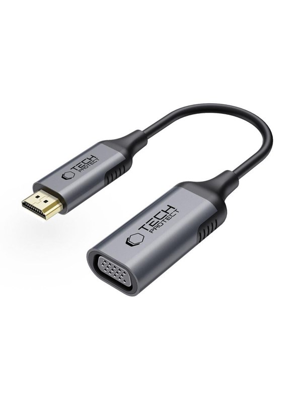 Tech-Protect UltraBoost HDMI / VGA FULL HD 60 Hz Adapter - Black