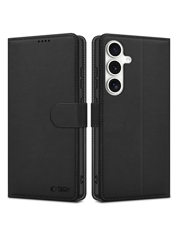 Tech-Protect Wallet Case for Samsung Galaxy S25 - Black