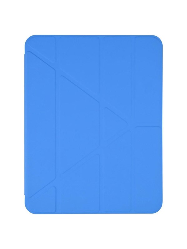 Pomologic BookFold Hoesje iPad Air 13 (M2-M4) – In 5 Hoeken Opvouwbaar – Voorklep met Wake/Sleep Functies – Krasbestendig Materiaal - Blauw