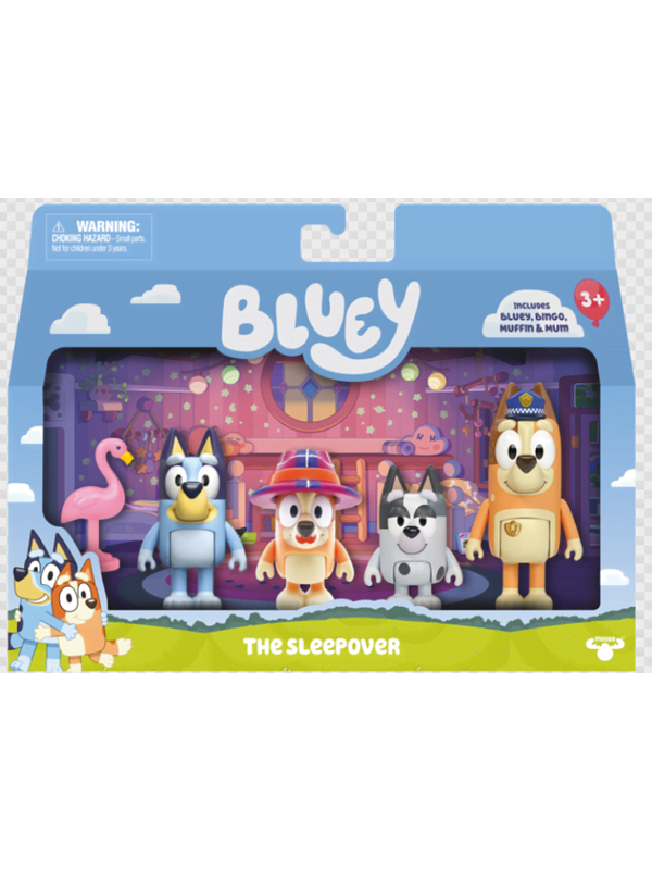Bluey Sleepover figures 4-pack (S15)
