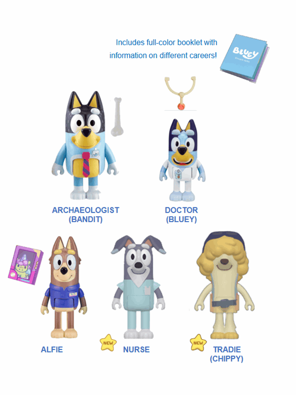 Bluey Dream jobs figure 5-pack