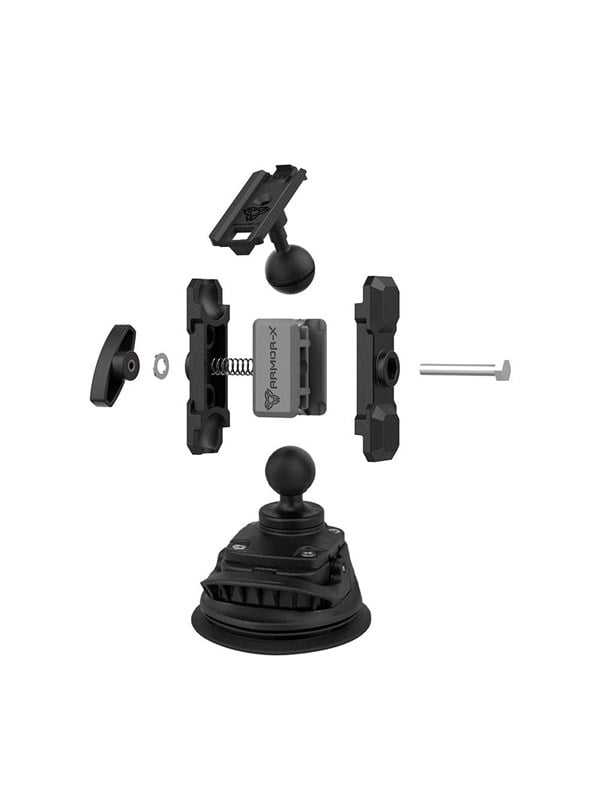 Armor-X - Heavy-Duty Strong Suction Cup Mount | ONE-LOCK for Phone