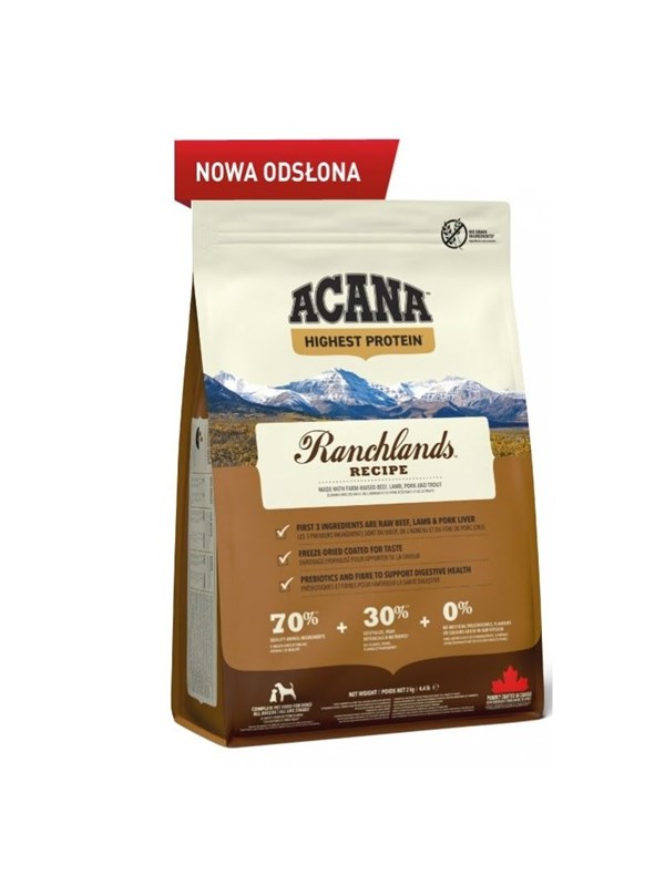 Acana Regionals Ranchlands Dog Rund&Lam&Varken - Hondenvoer - 2 kg