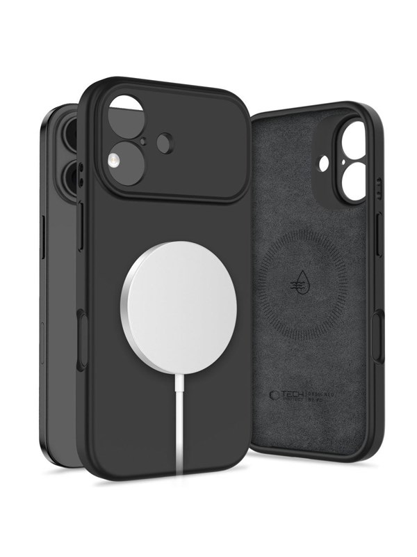 Tech-Protect Silicone MagSafe Case for iPhone 17 - Black