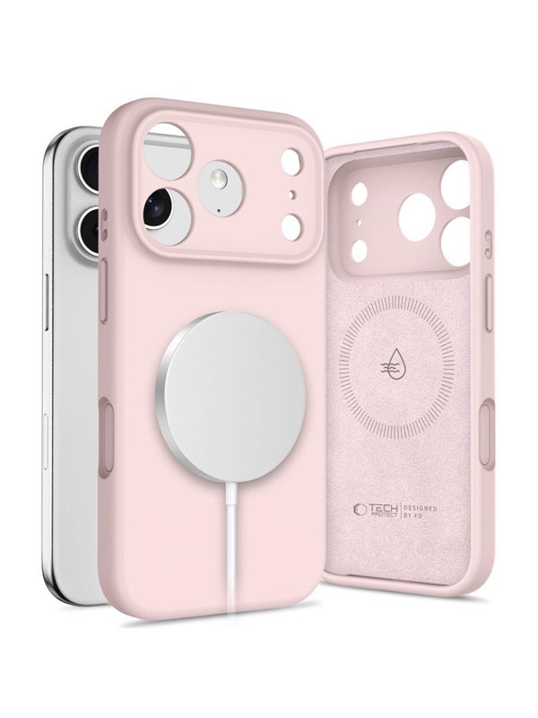 Tech-Protect Silicone MagSafe Case for iPhone 17 Pro - Pink