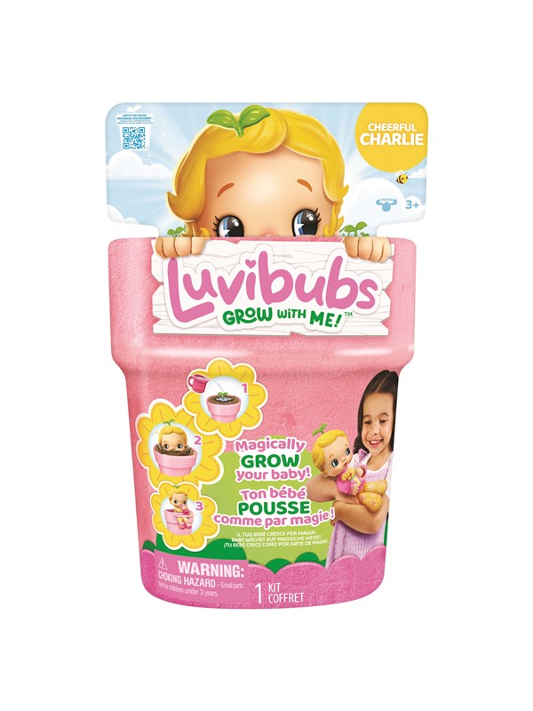 Luvibubs pop Cheerful Charlie Speelset- Magische groeibeleving: van zaadje tot pop