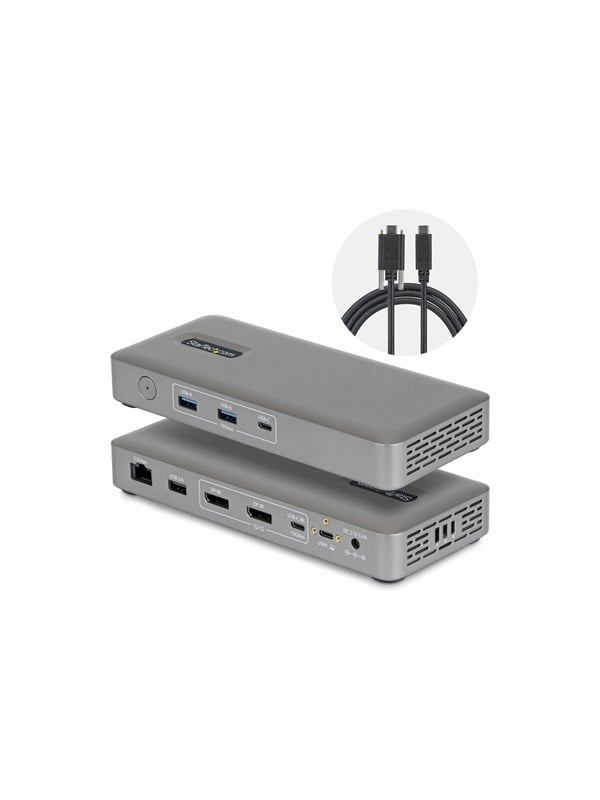 StarTech.com Startech - docking station - USB4 / Thunderbolt 4 / Thunderbolt 5 - 2 x DP - 1GbE 2.5GbE
