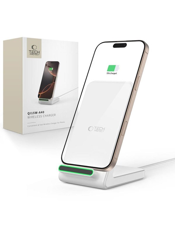 Tech-Protect QI15W-A40 Wireless Charger - White