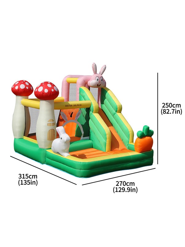 Doctor Dolphin Rabbit springkasteel incl. 450 watt blower