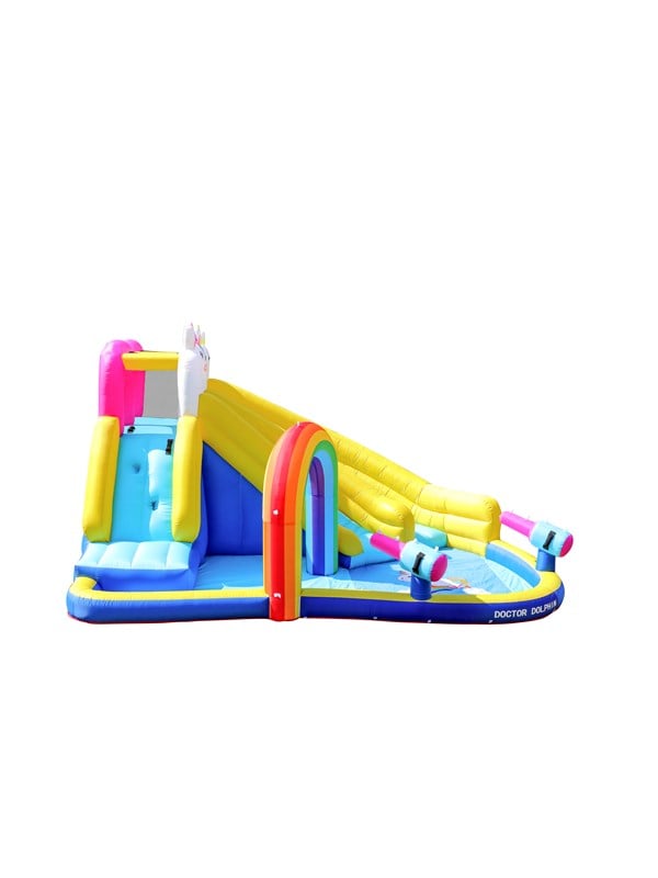 Doctor Dolphin Unicorn Springkasteel incl. 750 watt blower