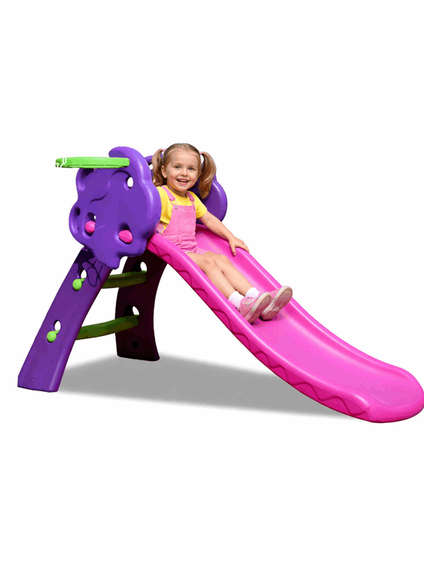 Elite Toys Kids Zone glijbaan paars met basketbalring 130cm