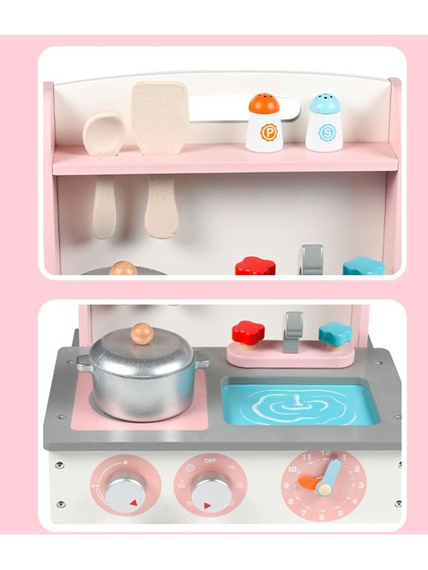 Elite Toys Kids Zone opvouwbare tafel-speelkeuken Pink