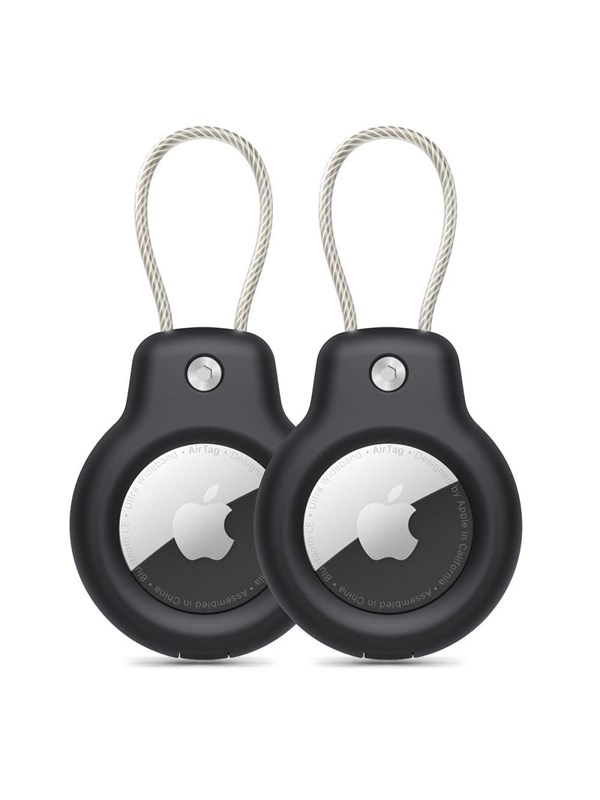 Tech-Protect Rough Vein 2-pack Case for Apple AirTag - Black