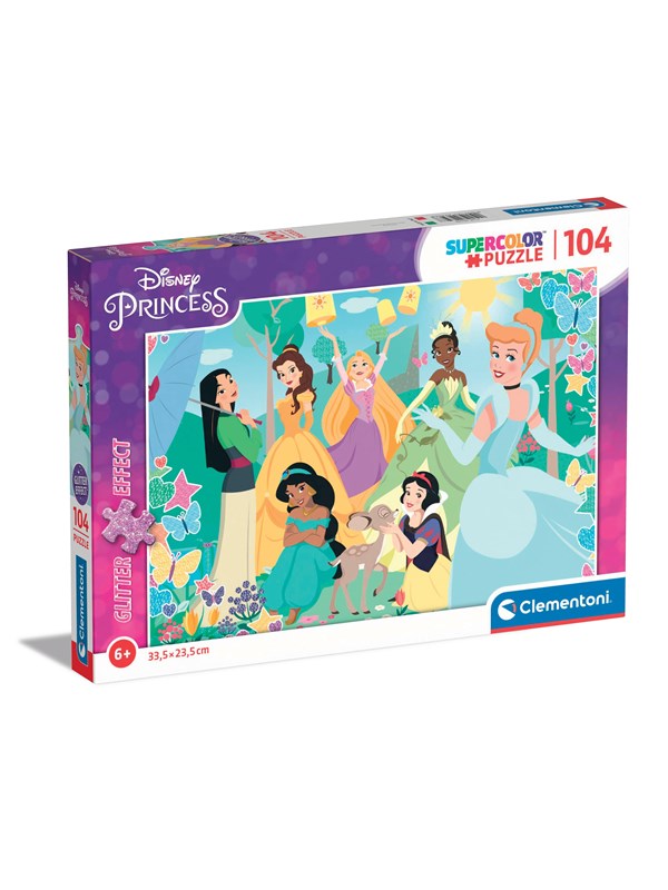 Clementoni Puzzle Disney Princess Glitter effect 104 pieces 2D Puzzels