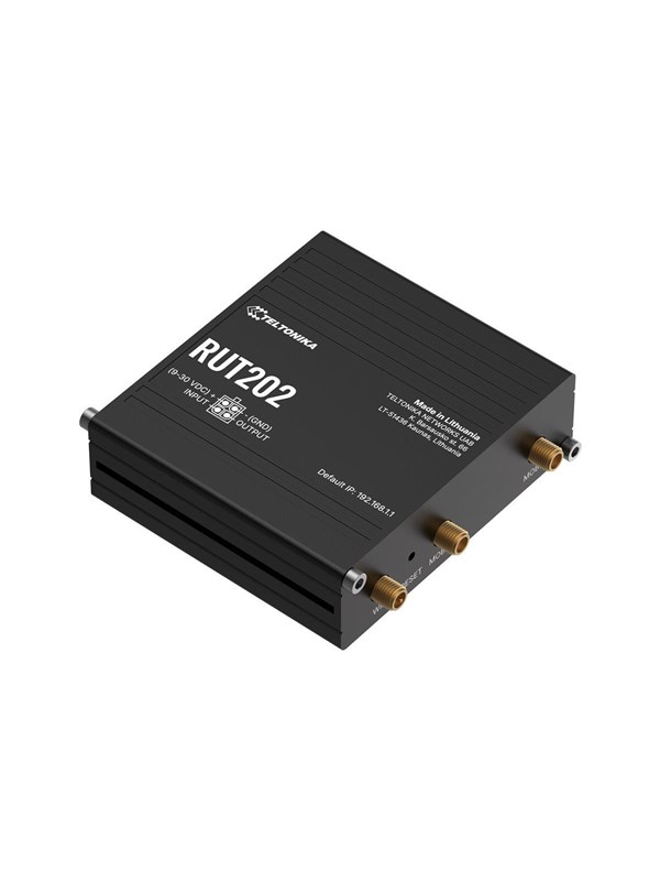 Teltonika RUT202 - wireless router - WWAN - Wi-Fi - 4G - DIN rail mountable - Wireless router N Standard - 802.11n