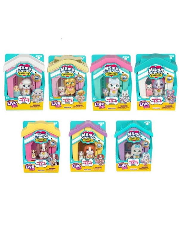 Little Live Pets - Mama Surprise Families Mama's Huis Speelset - 7 hondenfamilies te verzamelen