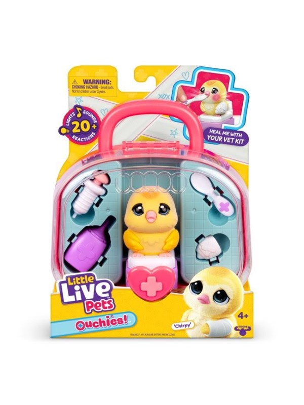 Little Live Pets - Ouchies Interactief Kuikentje Chirpy - Dierenarts Speelset