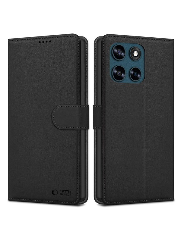 Tech-Protect Wallet Case for Motorola Moto G57 Power / G67 Power - Black