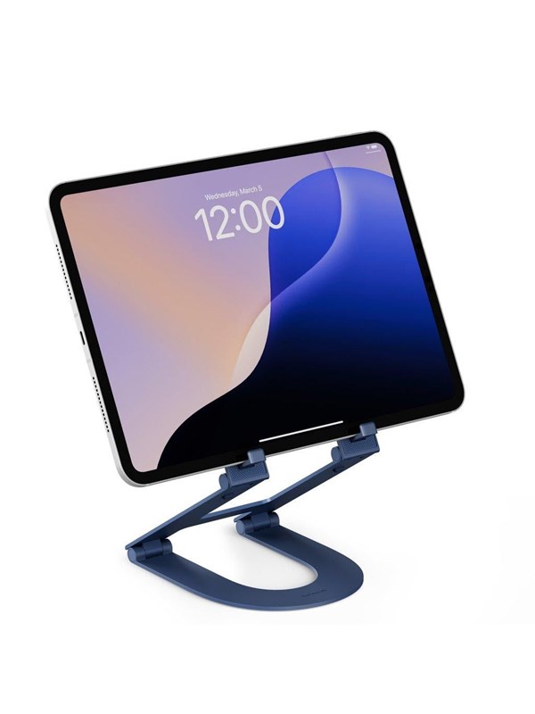 Twelve South Curve Mini iPad-standaard – Verhoogt uw tablet tot 6 inch – Verstelt soepel naar verschillende hoeken – Ultra-compact en gemakkelijk mee te nemen - Blauw