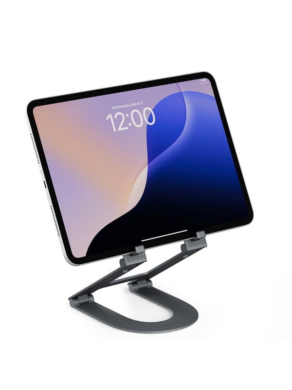 Twelve South Curve Mini iPad-standaard – Verhoogt uw tablet tot 6 inch – Verstelt soepel naar verschillende hoeken – Ultra-compact en gemakkelijk mee te nemen - Zwart
