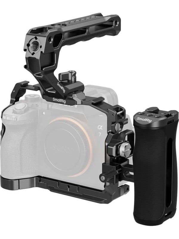 SmallRig A7 V L-vormige montageplaat met AirTag-sleuf voor Sony Alpha 7 V / 7R V / 7 IV, met Arca-Swiss snelkoppelingsplaat -6034 Cage Kit 6026