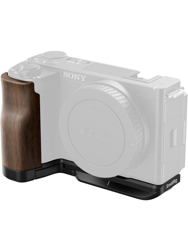 SmallRig 4864 L-Shape Mount Plate with Wooden Handle for Sony ZV-E10 II