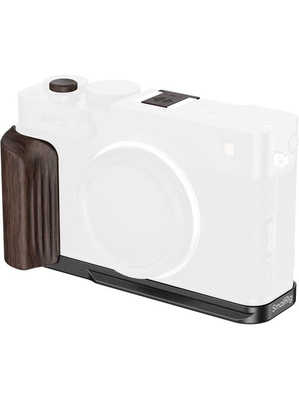 SmallRig 6237 L-Shaped Mount Plate with Wooden Handle for FUJIFILM X-E5 (Ebony Black)