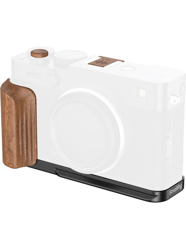 SmallRig 5985 L-Shaped Mount Plate with Wooden Handle for FUJIFILM X-E5 (Rosewood Black)